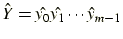 $ \hat{Y}=\hat{y_0}\hat{y_1} \cdots \hat{y}_{m-1} $